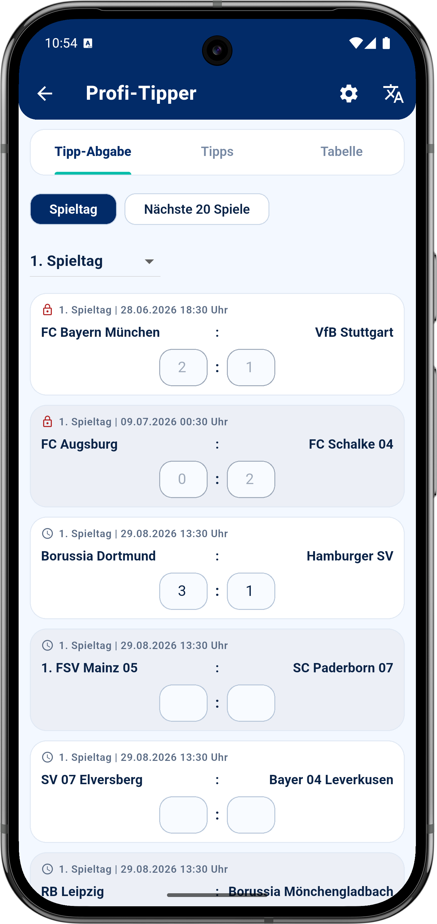 TipGuru Screenshot Rangliste